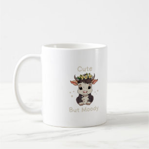 Söt Men Humörig Ko Älskare Gård Bebis Ko Kaffemugg