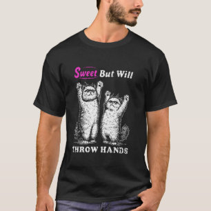 Söt Men Kommer Att Slåss, Rolig Katt, Kattälskare, T Shirt