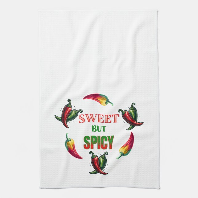 Söt men kryddig paprika, Hett Kökshandduk (Vertikal)