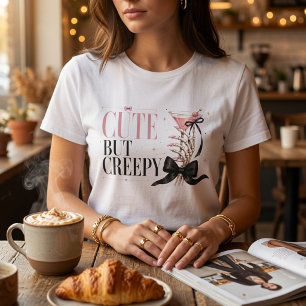 Söt Men Kuslig Coquette Halloween Rosa T Shirt