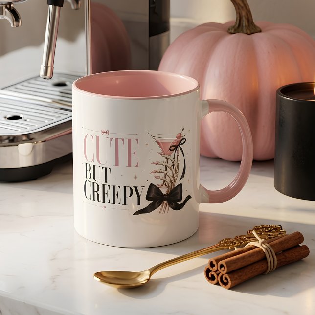 Söt men kuslig rosa coquette skelettcocktail  mugg (Skapare uppladdad)