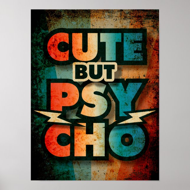 Söt Men Psykopat Poster (Framsidan)
