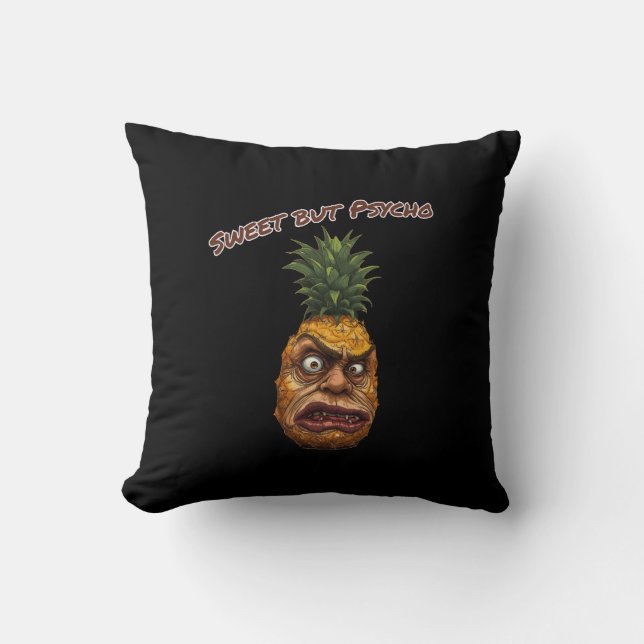 Söt men psykotisk ananas kudde (Framsida)