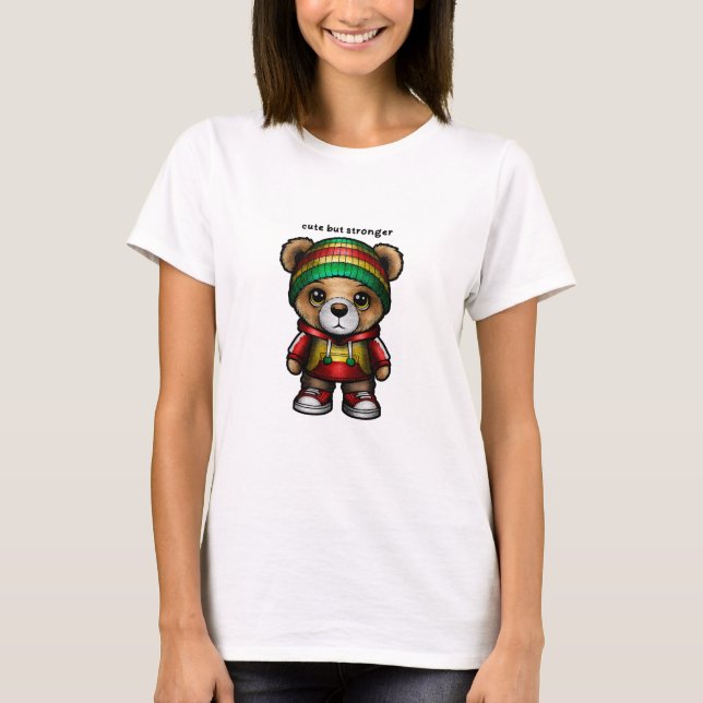 söt men starkare björn t shirt (Framsida)