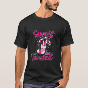 Söt men trådlöst Rosa Vinter Shoes jul Cand T Shirt