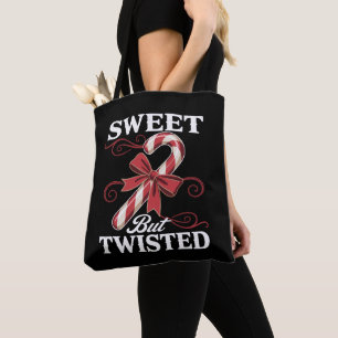 Söt, men twisted Candy cane-Helgdag Tygkasse