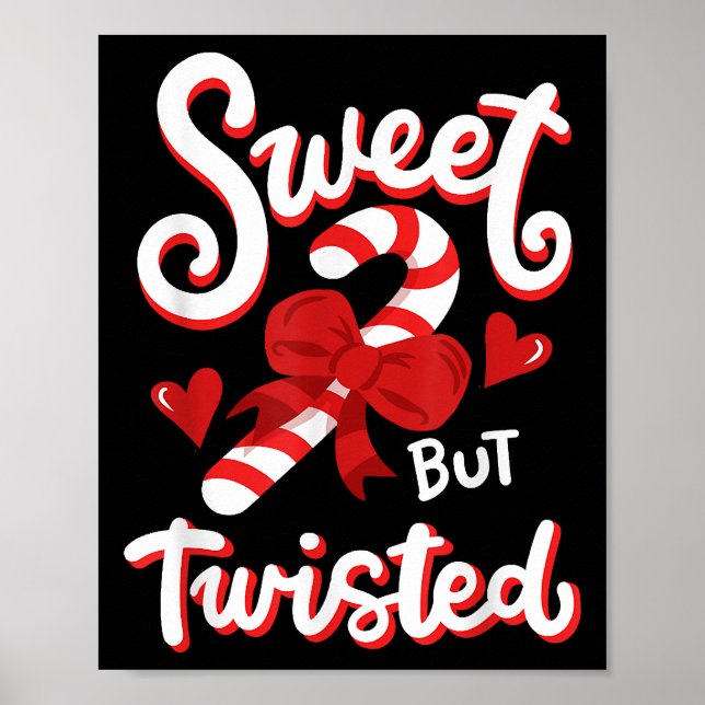 Söt, men Twisted, Candy cane Julafton Poster (Framsidan)