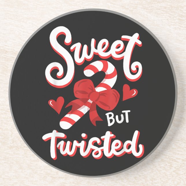 Söt, men Twisted, Candy cane Julafton Underlägg (Framsidan)