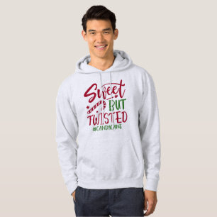 Söt men Twisted Candy cane - Lustig jul Hoodie