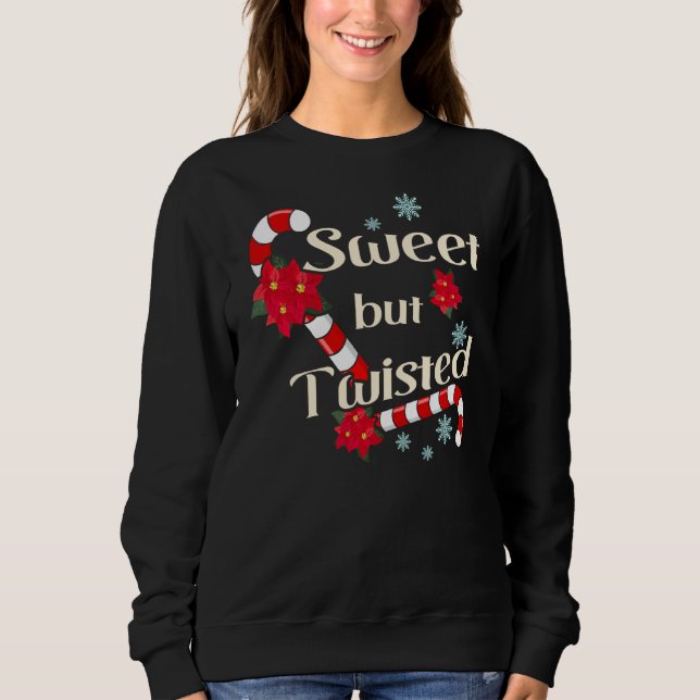 Söt men twisted Candy cane Stocking Stuffer Chri T Shirt (Framsida)
