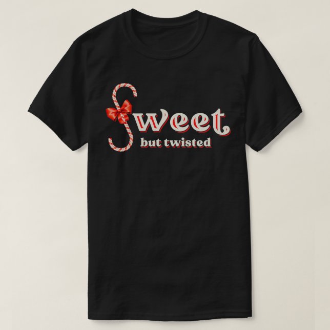 Söt, men twisted jul Candy cane Peppermint T Shirt (Design framsida)