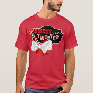 Söt men Twisted Ljuny Candy cane Julafton T Shirt