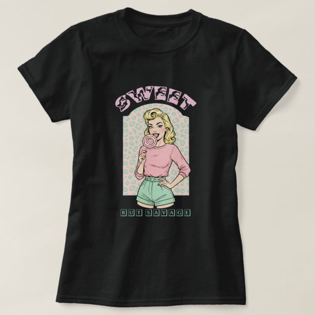 Söt men vild t shirt (Design framsida)