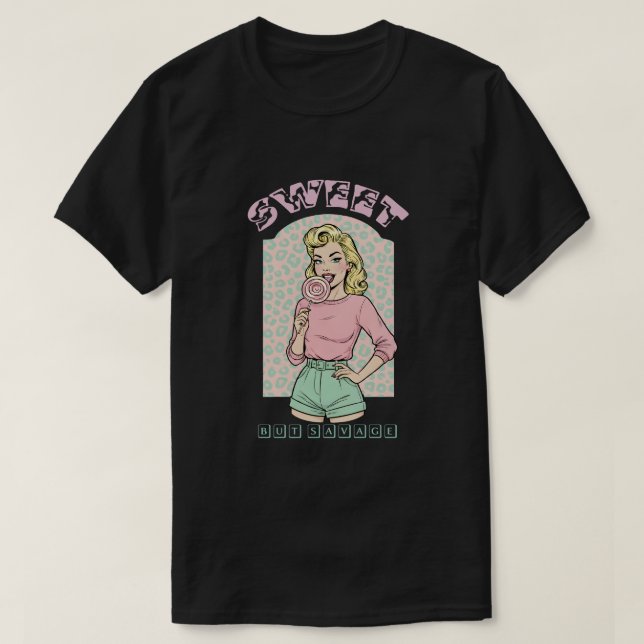Söt men vild t shirt (Design framsida)