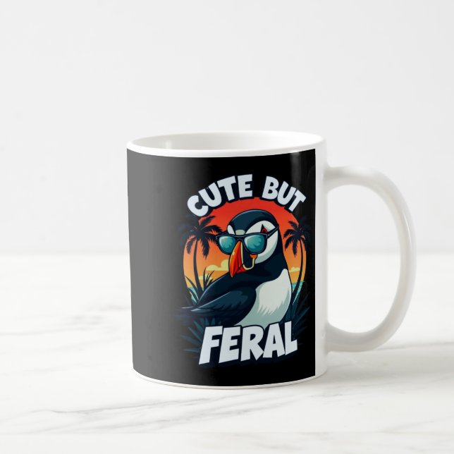Söt Men Vild Trocal Lunnefågel Vibbar Prestanda Kaffemugg (Höger)