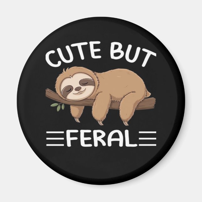 Söt men vilt rolig slarv för djurälskare manar wat magnet (Framsidan)