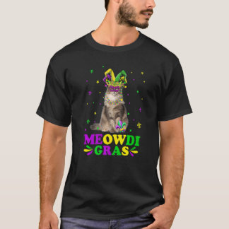Söt Meowdi Gras Norsk Skogskatt Mask Mardi G T Shirt