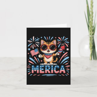 Söt Merica 4 juli Katt 250 år Veranda Gås Kort
