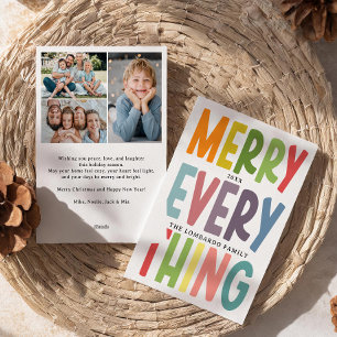 Söt Merry Allt inkluderande 3 bilder kollage Julkort