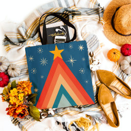 Söt Merry & Bright Retro Groovy Julgran Tygkasse