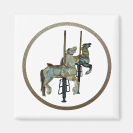 Söt Merry Go Round Carousel Horse Magnet