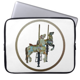 Söt Merry Go Round Carousel Horses Laptop Fodral