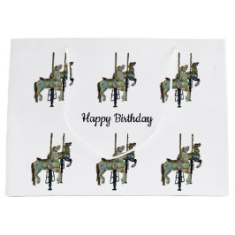 Söt Merry Go Round Carousel Horses Mönster