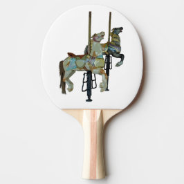 Söt Merry Go Round Carousel Horses Pingisracket