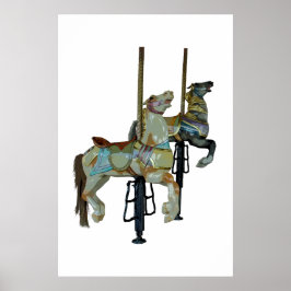 Söt Merry Go Round Carousel Horses Poster
