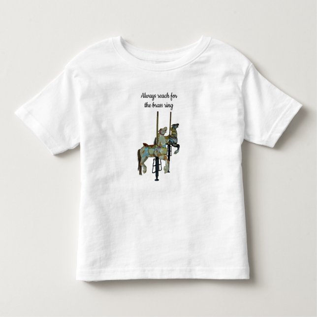 Söt Merry Go Round Carousel Horses T Shirt (Framsida)