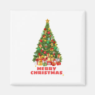 Söt Merry- och Bright Jul-familjens Helgdag Magnet