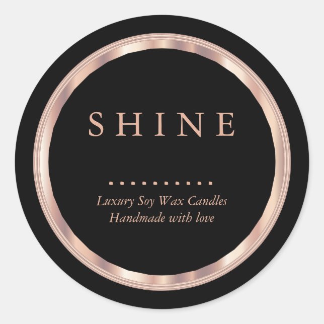 Söt Metalliska Ro Guld och svarta etiketter (Framsida)