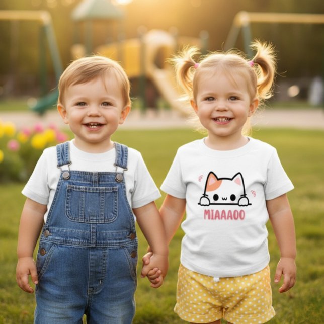 Söt MIAAAOO Katt Bebis Småbarn Tröja (Skapare uppladdad)