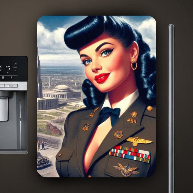 Söt militär pinuppa magnet (Skapare uppladdad)