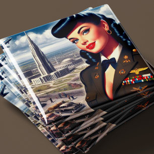 Söt militär pinuppa magnet
