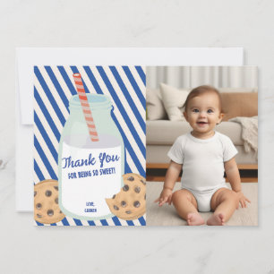 Söt Milk Cookie Födelsedag Tack Kort