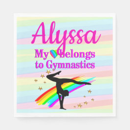 SÖT MIN HJÄRTA TILLHÖR TILL GYMNASTIK PAPPERSSERVETT