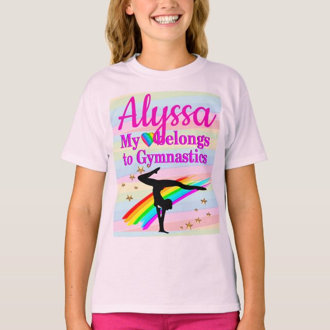 SÖT MIN HJÄRTA TILLHÖR TILL GYMNASTIK T SHIRT (Framsida)