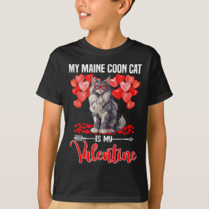 Söt Min Maine Coon Katt Är Min Valentine Alla Hjär T Shirt