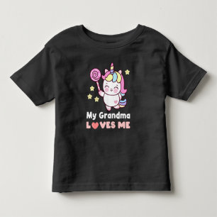 Söt Min Mormor Älskar Mig Enhörning T Shirt