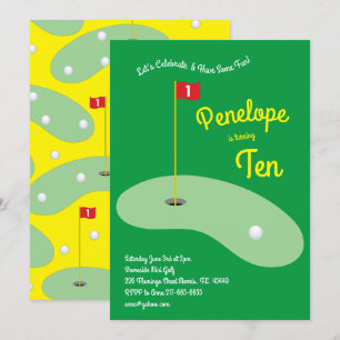 Söt Mini Golf Barnkalas Sport Inbjudningar