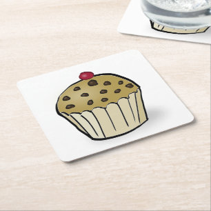 Söt Mini Muffin Underlägg Papper Kvadrat