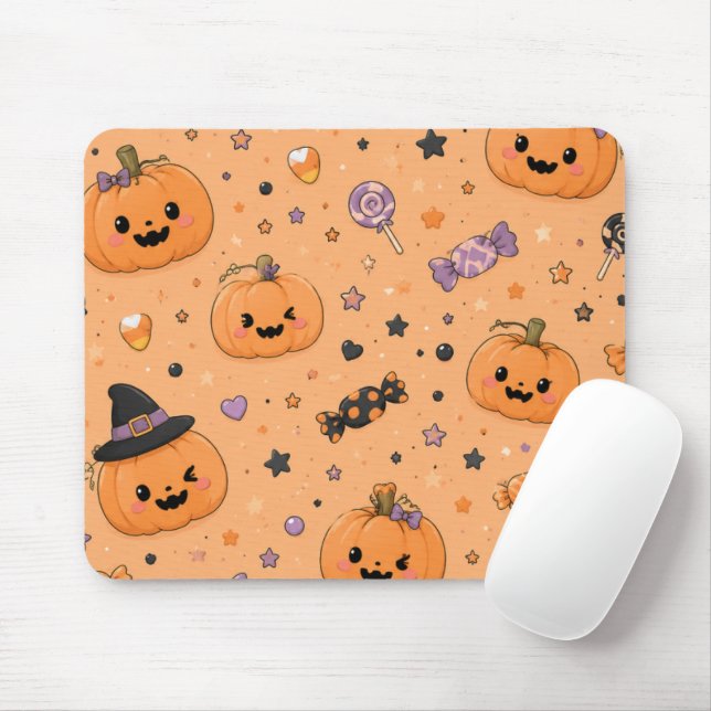 Söt Mini Pumpa Halloween Musmatt Musmatta (Med mus)