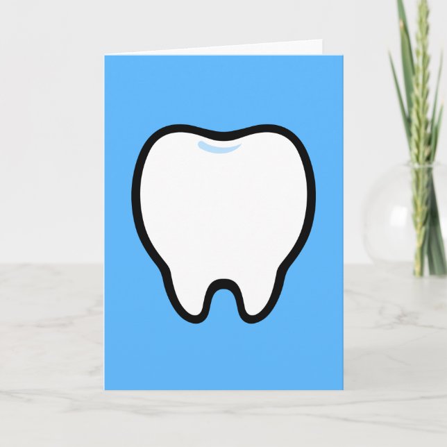 Söt minimal tandillustration kort (Framsida)