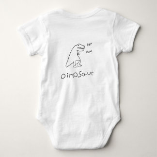 Söt minimalist dinosaurie linjearbetning t shirt