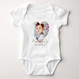 Söt minimalistisk fotofödselsedagsfest för ettårin t shirt