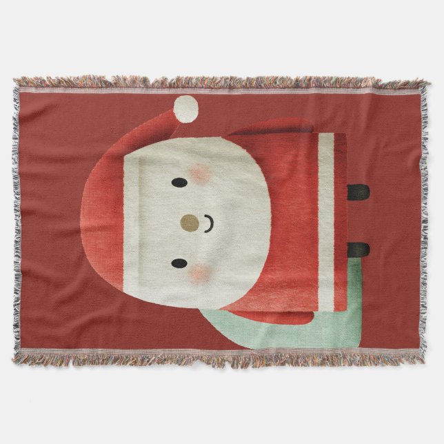 Söt minimalistisk jultomte filt (Framsidan)