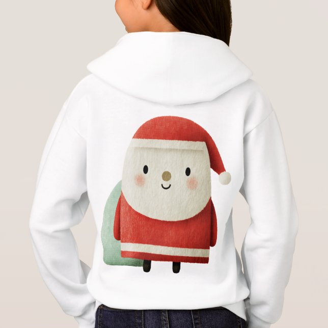 Söt minimalistisk jultomte t shirt (Baksida)