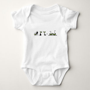Söt minimalistisk katter Baby bodysuit T Shirt
