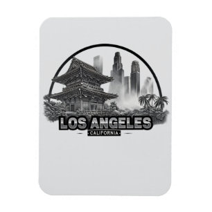 Söt minimalistisk Los Angeles stad Kalifornien USA Magnet